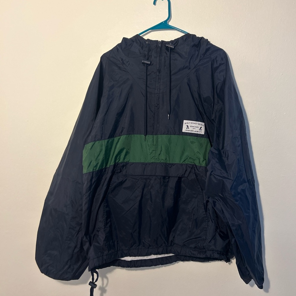 Vintage Disney World 90's Soft Lined Windbreaker 1/4 Zip Sz XXL